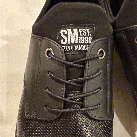 Steve Madden Black Textured Oxfords Men’s 8M - Picture 8 of 10